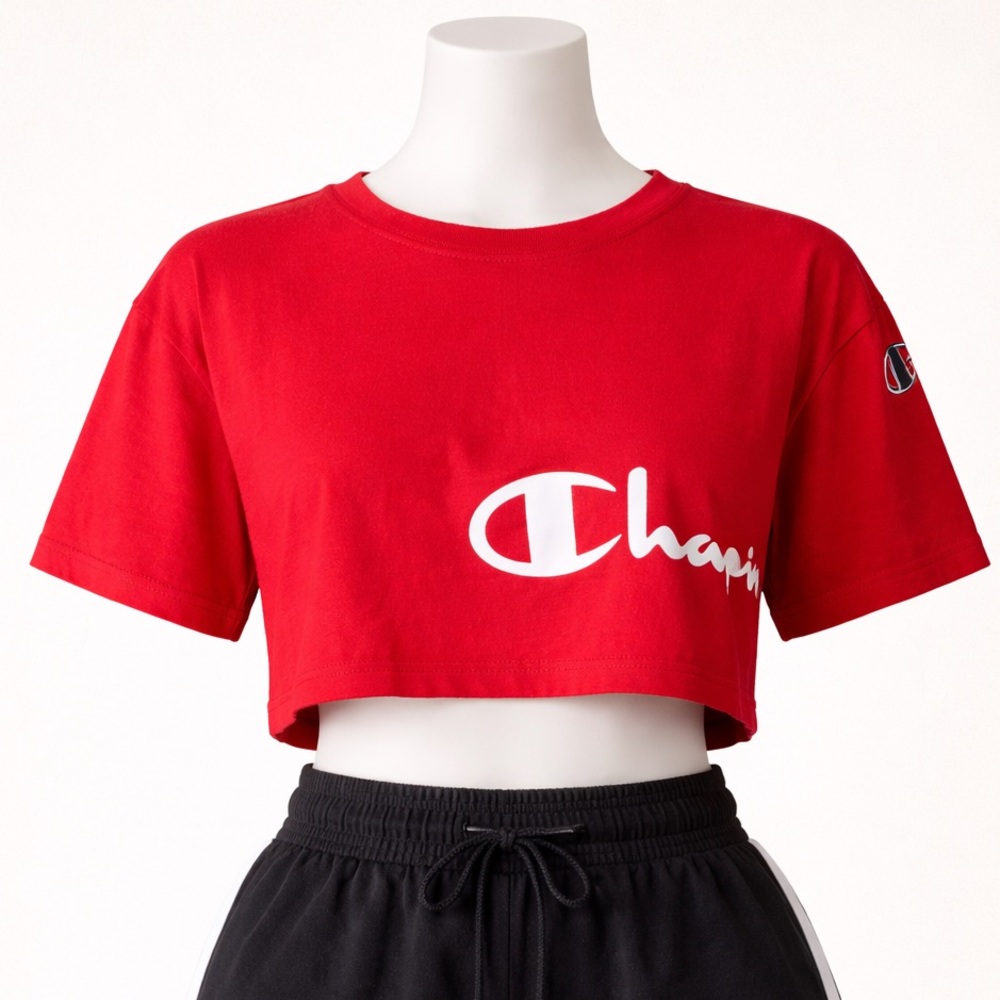 Champion Red Cropped Tee